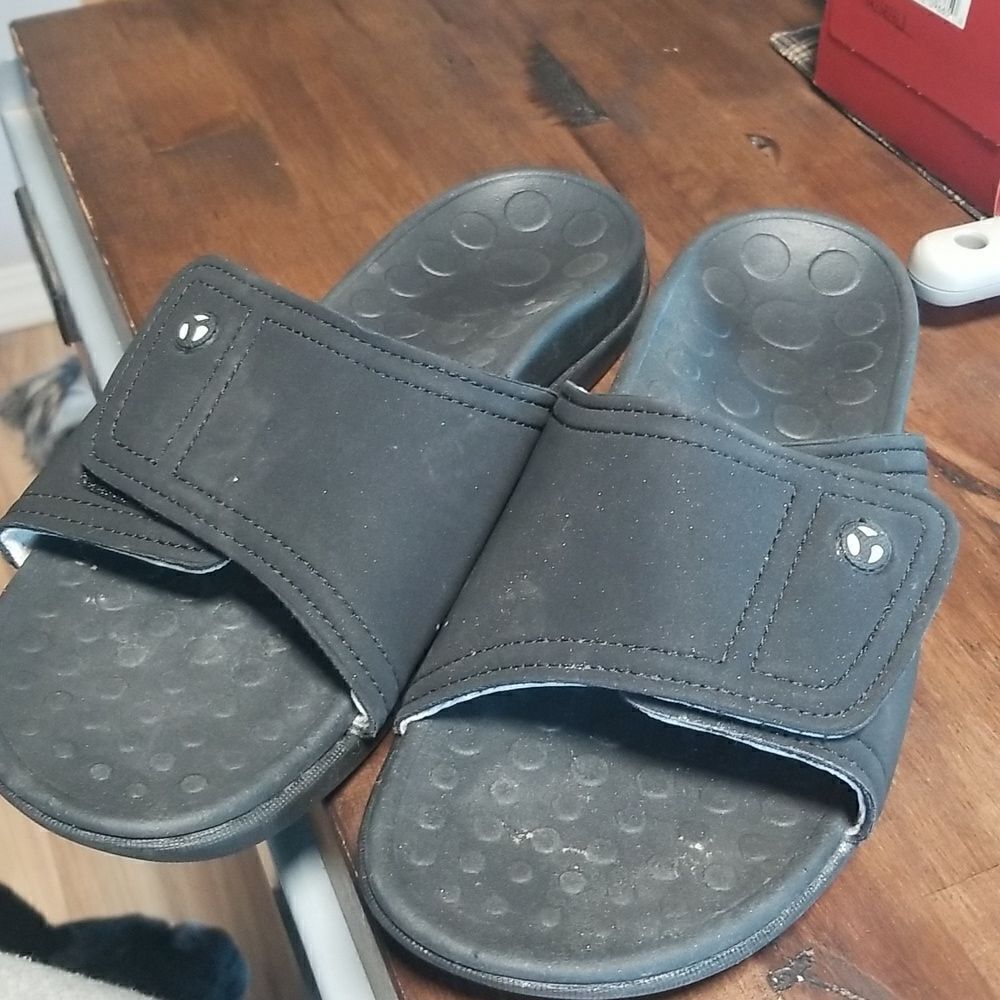 Vionic Kiwi Slides Womens Size 9 Adjustable Black - image 6